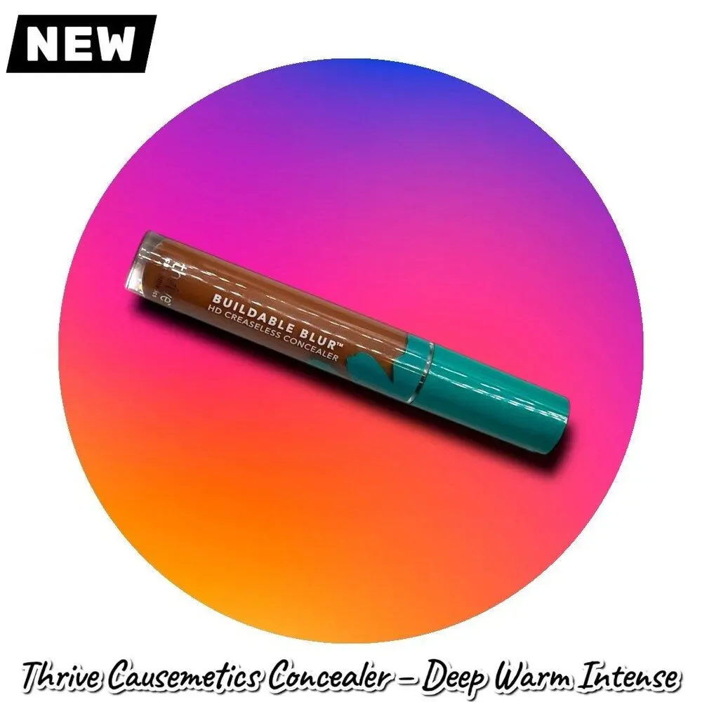 New Thrive Causemetics Buildable Creaseless Concealer – Shade: Deep Warm In